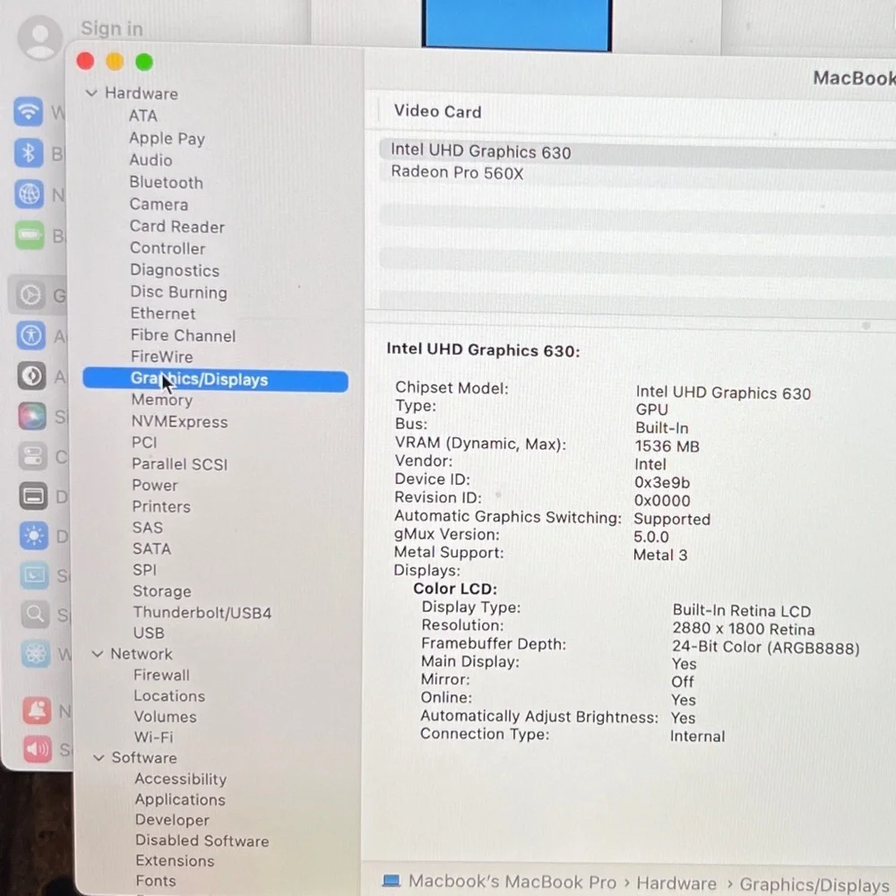 2018 MacBookPro i7,  32gb, 500gb, Excellent Condition